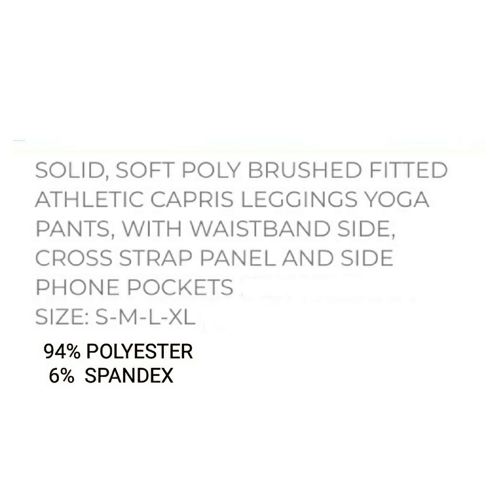 NWT- SOFT CROSS STRAP PANEL CAPRIS w/POCKET - Picture 5 of 5